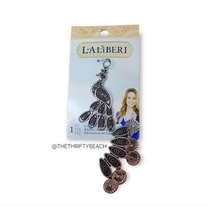 New Laliberi Silver Peacock Scarf Pendant / Ornament